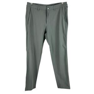 Lululemon Commission Pant Slim Warpstreme Obsidian Dark Gray Men's 33 x 28 EUC